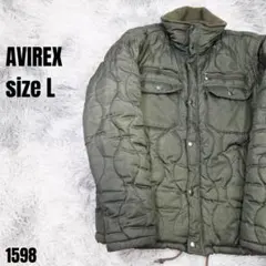 AVIREX アヴィレックス キルティングジャケット L グリーン 1598