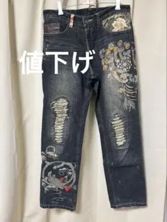 刺繍入りデニム（Lサイズ）　GUMU y2k