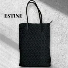 【美品】ESTINE エスティーヌ 軽量 大容量 トートバッグ 黒のサムネイル