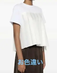 SACAI サカイ 異素材　プリーツ　Tシャツ　黒のサムネイル