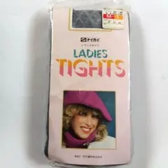 ヴィンテージ品★ナイガイ　レディース タイツ　グレー　Ｍ〜Lサイズ　昭和