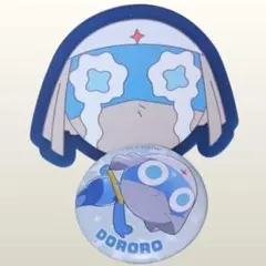 ケロロ軍曹　ドロロ　ラバーコースター+缶バッチ