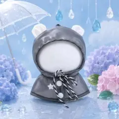 10cm 13cm ぬいぐるみ用 着せ替え　クマ レインコート　梅雨　雨　ぬい服のサムネイル