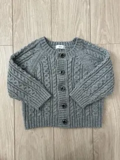 グレー ケーブルニット カーディガン 95