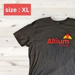 プリントTシャツ ブラック　企業ロゴ　ギルダン　古着
