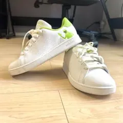 adidas Disney スニーカー ホワイト/グリーン 21.5 cm