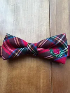 ミキハウス 蝶ネクタイ 子供用　チェック　赤