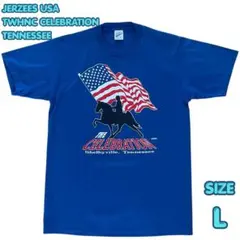 JERZEES USA製 TWHNC 馬プリントTシャツ L