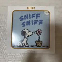 スヌーピー ハンカチ Peanuts LIFE&TIMES フェイラー 青色 - メルカリ