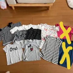 女の子 トップス　Tシャツ　ワンピース　まとめ売り　7枚　90