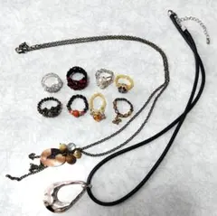 ネックレス&ビーズリング10点セット 　　　チョーカー