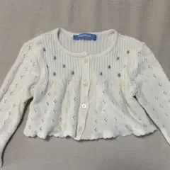 familiar ホワイト カーディガン 80