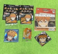 ハイキュー!! 日向翔陽 一番くじ ラバーチャーム 色紙 缶バッジ まとめて