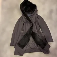 極美品 S Max Maraフード リアルファー ベルテッドコート 黒 36 極美品 S Max Maraフード リアルファー ベルテッドコート 黒 36 【公式