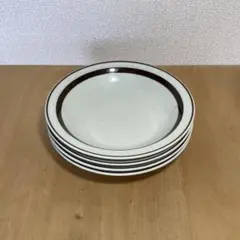 HOKUSEI porcelain 北星ポーセリン 茶 サークルライン深皿 4枚のサムネイル