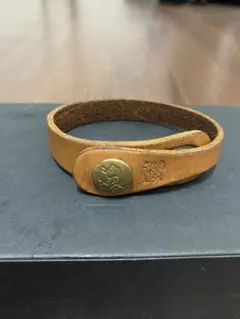 イルビゾンテ　ブラウンレザーブレスレット ボタン式