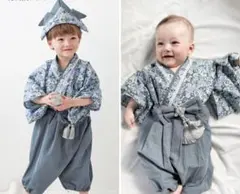 花柄着物スタイル ベビー服袴