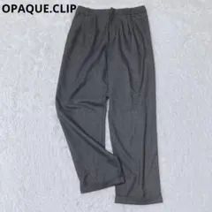 オペークドットクリップ スラックス チェック柄 キャリーマン オフィスカジュアル