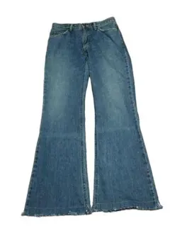 【W36】Lee ヴィンテージ ベルボトム デニムパンツ 貼り付けポケッ W36】Lee ヴィンテージ ベルボトム デニムパンツ 貼り付けポケッ