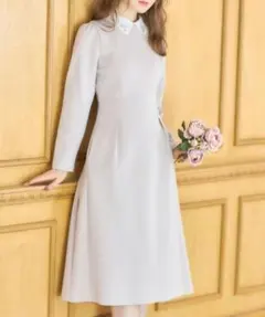 tocco closet ２ＷＡＹビジュー×レース襟付きダンボールワンピース