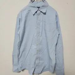 ブルックスブラザーズ【14】 ノンアイロンシャツ コットン100% ブルー