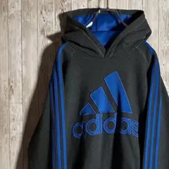 62【良品】adidasアディダス　パーカー　パフォーマンスロゴ　L〜XL相当