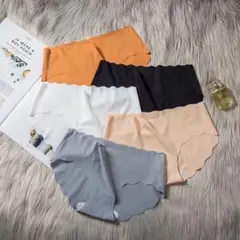 Lサイズ5枚セットシームレスショーツ レディース パンツ 肌に優しい