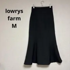 lowrys farm レディース　ロング　フレア　スカート　ブラック　サイズM