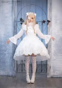 新品未使用】ローゼンメイデンコラボ 雪華綺晶ワンピース+オーバーニー 