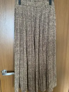 Radarista プリーツスカート ロングスカート レオパード柄