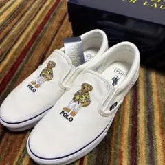 未使用ラルフローレンポロベア刺繍スリッポン26.5cm