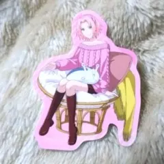 サクラ ステッカー カジュアル私服×ぬいぐるみ