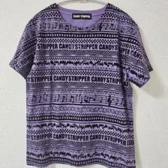 CANDY STRIPPER 総柄Tシャツ 日本製 音符 コウモリ Y2Kのサムネイル