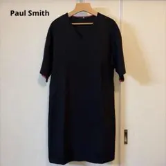 PS Paul Smith Vネック 半袖ワンピース コットン 黒 シンプルのサムネイル