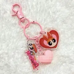 【さ様】パワーパフガールズ ハート型キーホルダー　ブロッサム　海外　アメリカ
