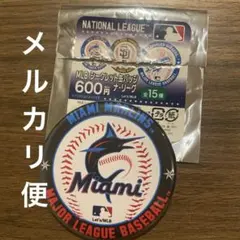 MLBシークレット缶バッジ ナ・リーグ マイアミ マーリンズ
