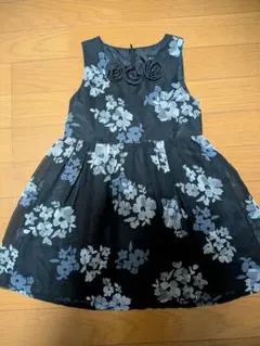 BeBe キッズ ワンピース 110cm 花柄 ノースリーブ