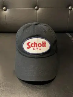 Schott 黒 キャップ ベースボールキャップ ワッペン (Ｆ)のサムネイル