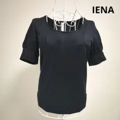 【袖特徴あり☆人気☆かわいい☆IENA】黒　オシャレ　半袖カットソー