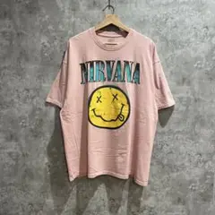 【送料無料】USA古着 00s NIRVANA スマイル プリント Tシャツ