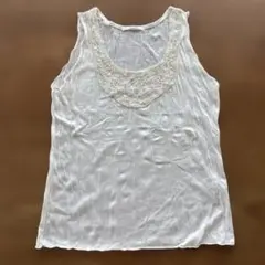 アロー　シワ加工　タンクトップ　白　Mのサムネイル