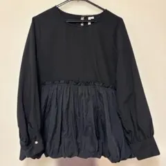 HKWORKS LONDON ペプラム 長袖 ブラウス ブラックのサムネイル