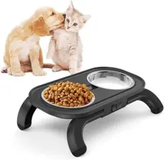 ★猫 食器 フードボウル猫 えさ 皿 ペットボウル 角度＆高さ調節可能 猫ボウル