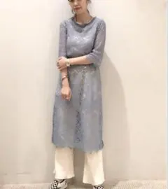 未使用　レイビームス　レースワンピース　レイヤードワンピース　結婚式