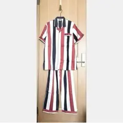 新品・未使用　トリコロールカラーストライプ柄パジャマ　綿100% メンズM