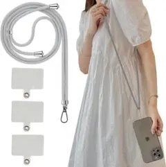 【色：ダークグレー】スマホストラップ ストラップ スマホストラップ 首掛 No2