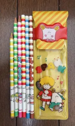 昭和懐かしい！レア おはよう！スパンク 色鉛筆 6本雑誌なかよし全員