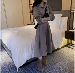 パーカーワンピース 裏起毛