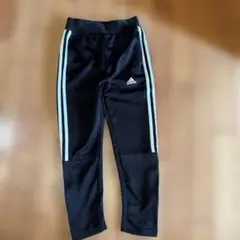 adidas 黒 ロングパンツ サイドストライプ
