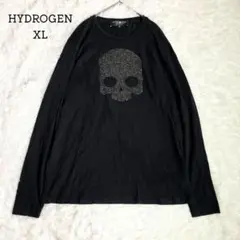 良品✨ ハイドロゲン スカル ラインストーン スリーブ ロンT クルーネックXLのサムネイル